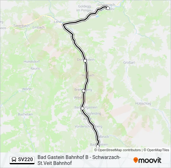 SV220 Bus Line Map