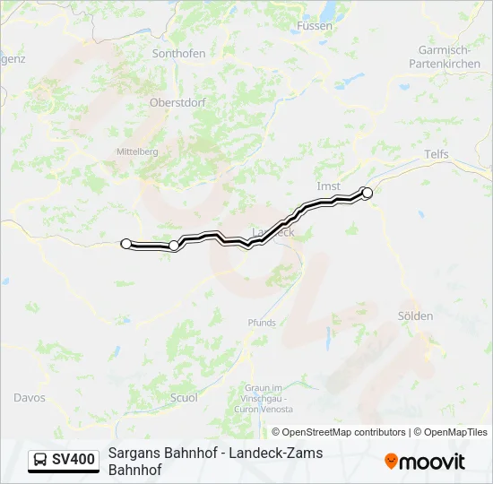 SV400 Bus Line Map