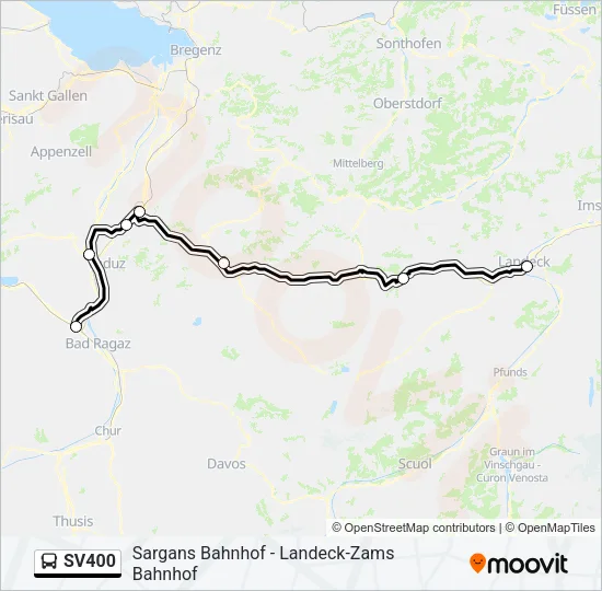 SV400 Bus Line Map