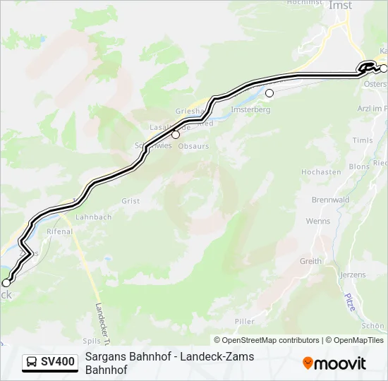 SV400 Bus Line Map