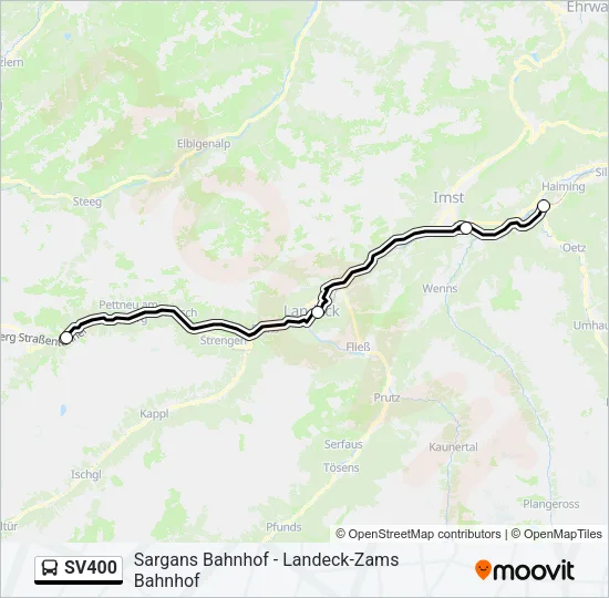 SV400 Bus Line Map