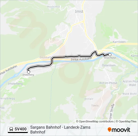 SV400 Bus Line Map