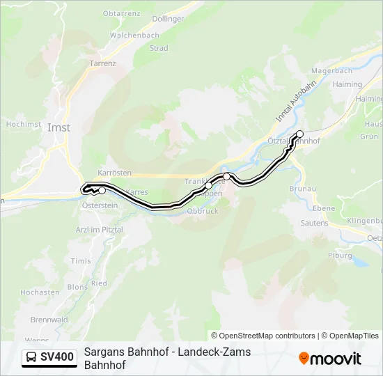 SV400 Bus Line Map