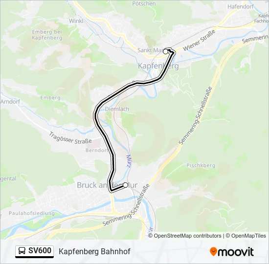 SV600 Bus Line Map