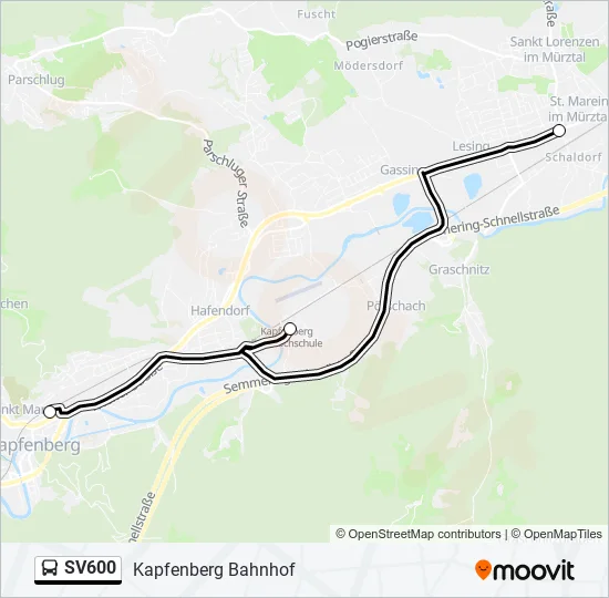 SV600 Bus Line Map