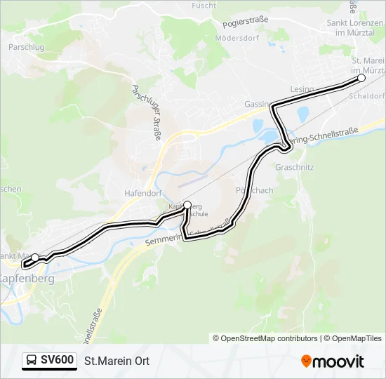 SV600 Bus Line Map
