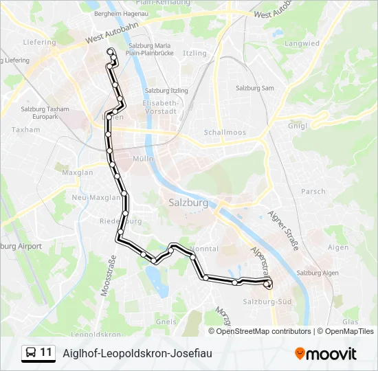 11 Bus Line Map