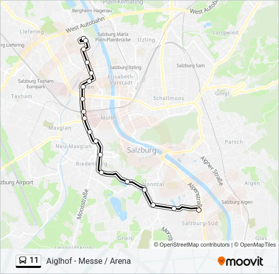 11 Bus Line Map