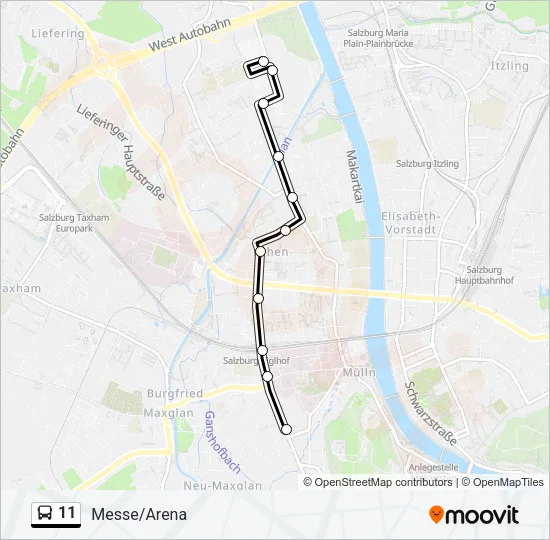 11 Bus Line Map