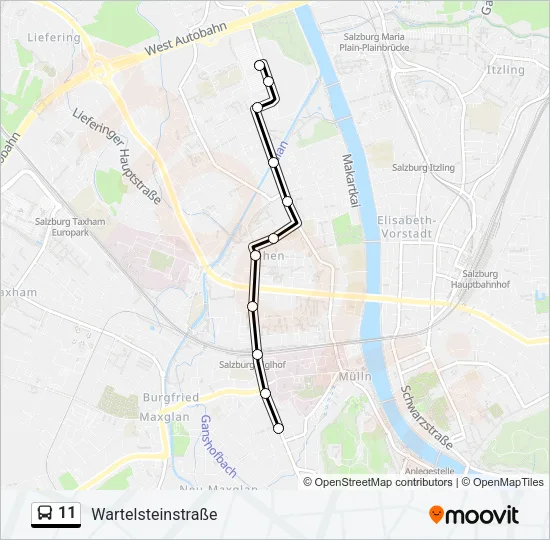 11 Bus Line Map