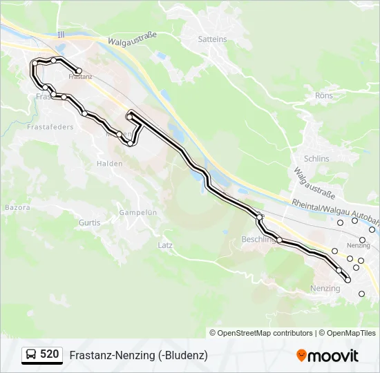 520 Bus Line Map