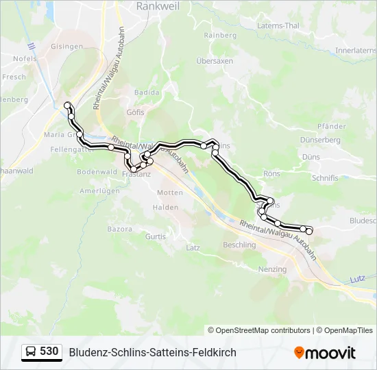 530 Bus Line Map