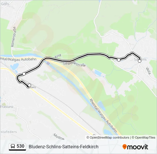 530 Bus Line Map