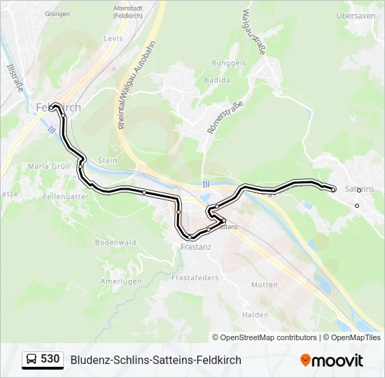 530 Bus Line Map