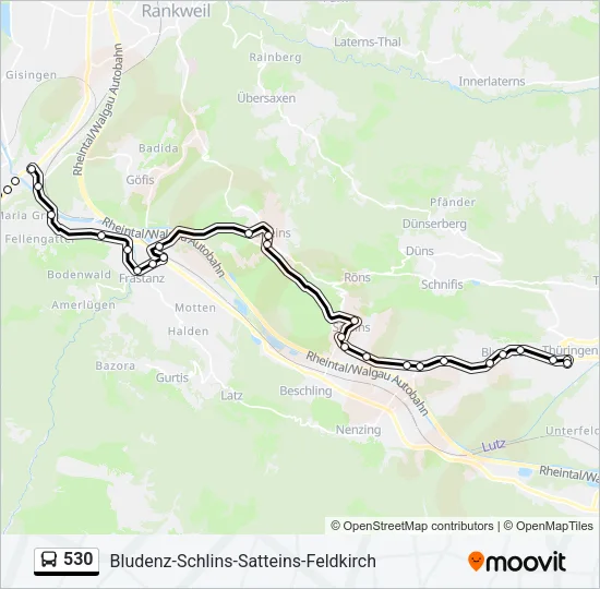 530 Bus Line Map
