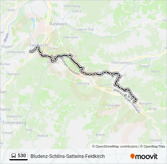 530 Bus Line Map