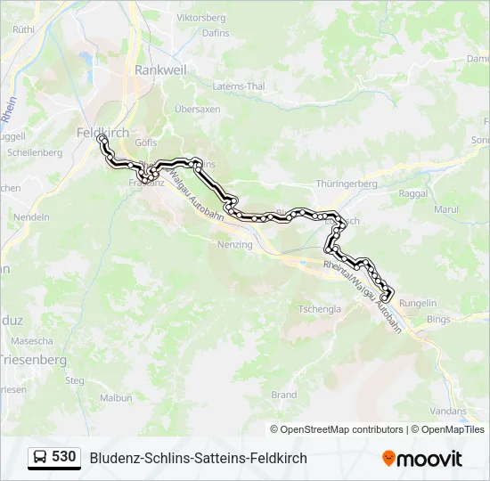 530 Bus Line Map