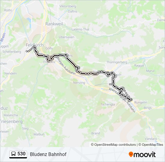 530 bus Line Map