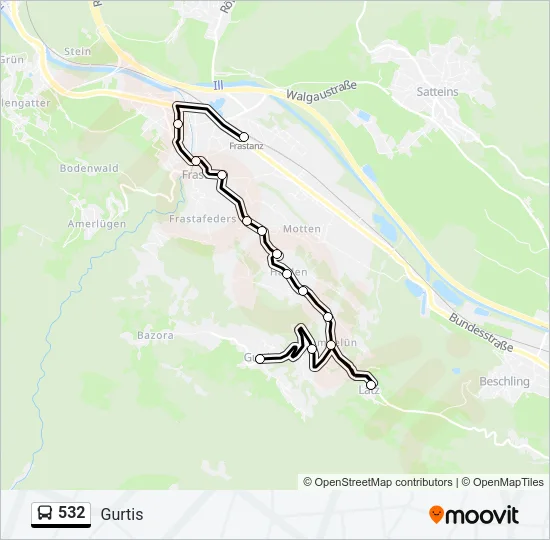 532 Bus Line Map