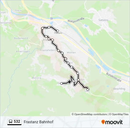 532 Bus Line Map