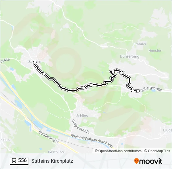 556 Bus Line Map
