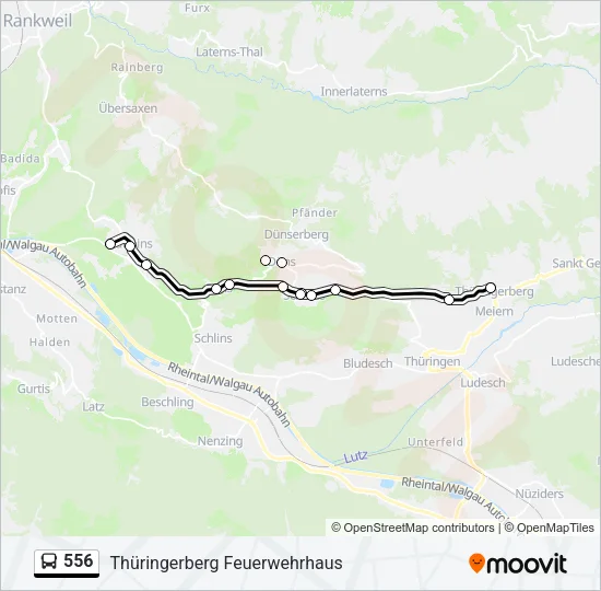 556 Bus Line Map