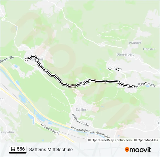 556 Bus Line Map