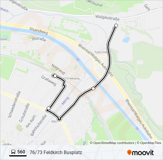 560 bus Line Map