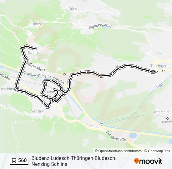 560 Bus Line Map
