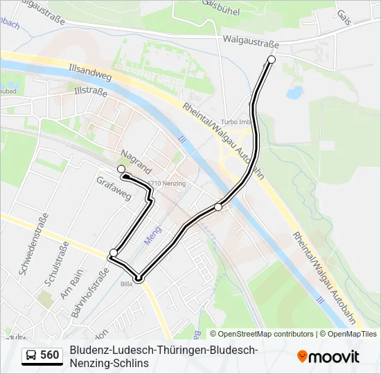560 Bus Line Map