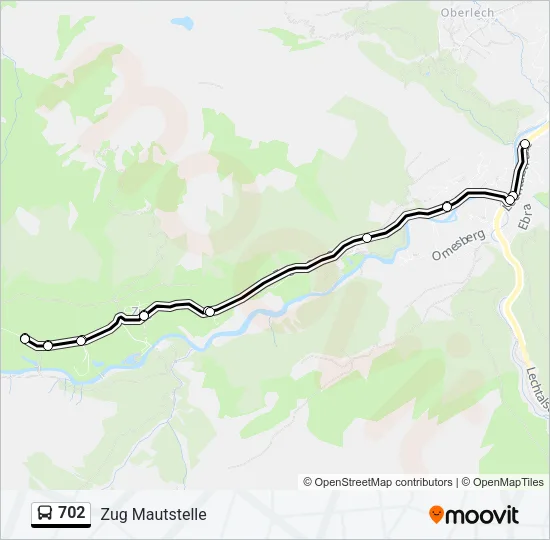 702 Bus Line Map