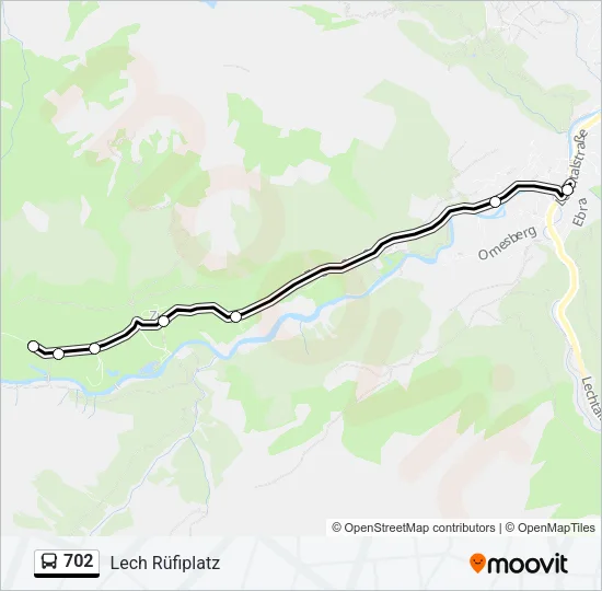 702 Bus Line Map