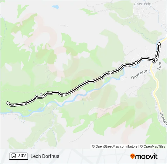 702 Bus Line Map