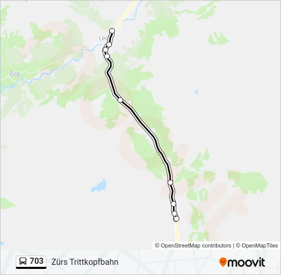 703 Bus Line Map