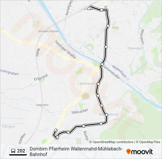 202 Bus Line Map