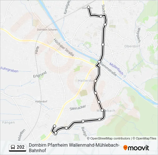 202 Bus Line Map