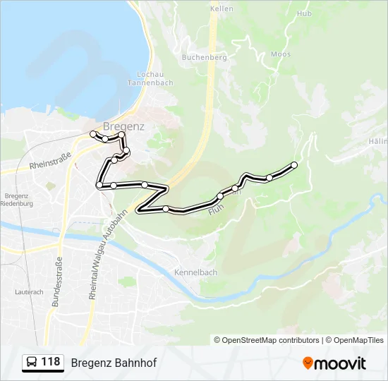 118 Bus Line Map