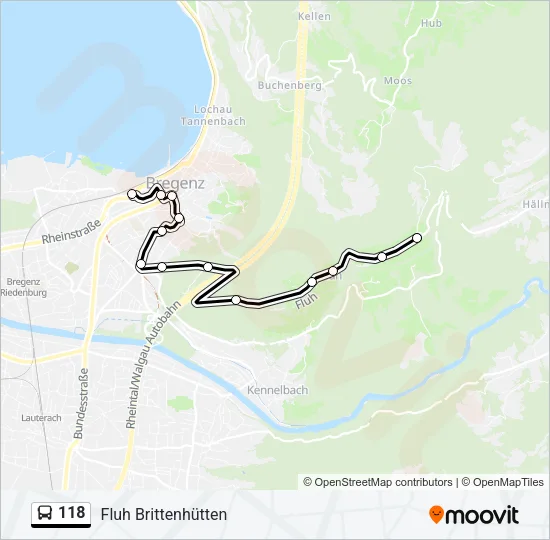 118 Bus Line Map