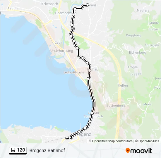120 Bus Line Map