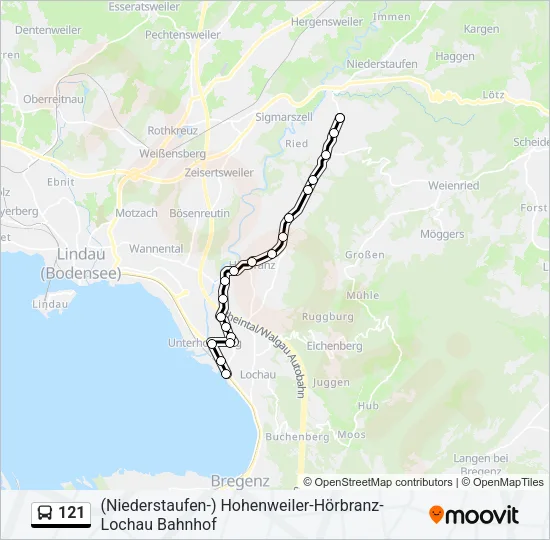 121 Bus Line Map