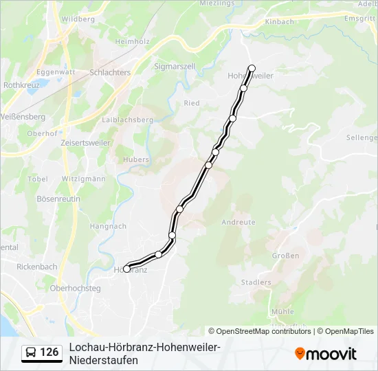 126 Bus Line Map