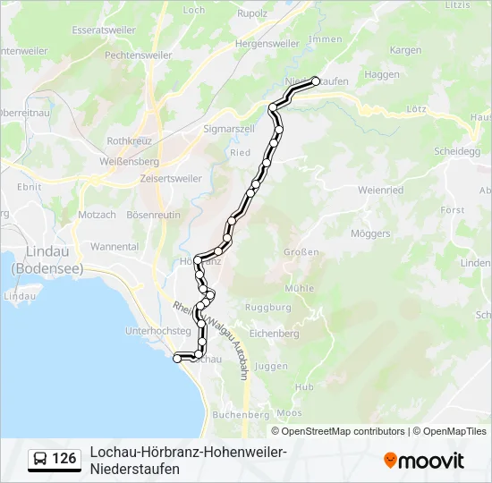 126 Bus Line Map