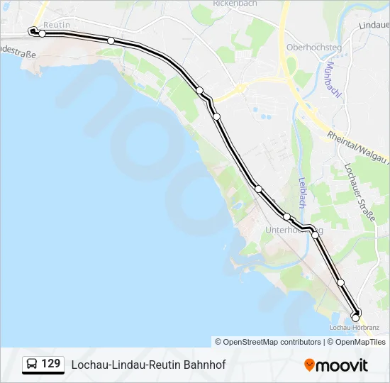 129 Bus Line Map