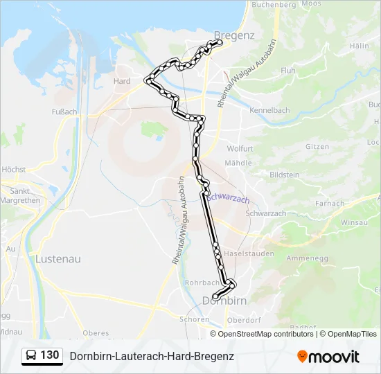 130 Bus Line Map