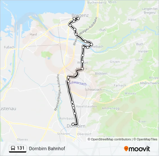 131 Bus Line Map