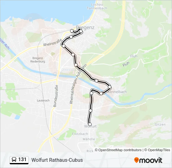 131 Bus Line Map