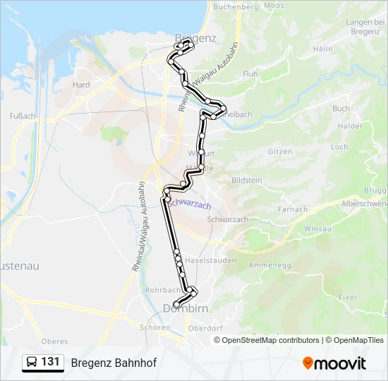 131 Bus Line Map