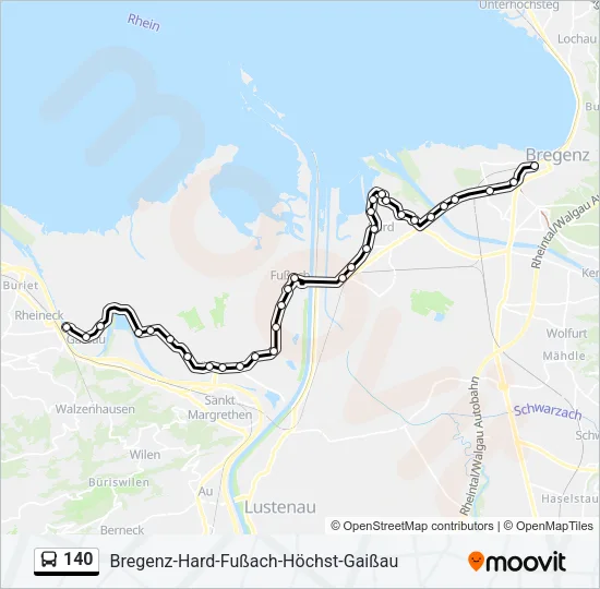 140 Bus Line Map