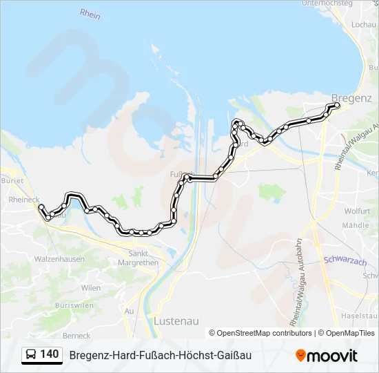 140 Bus Line Map