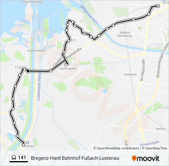141 Bus Line Map